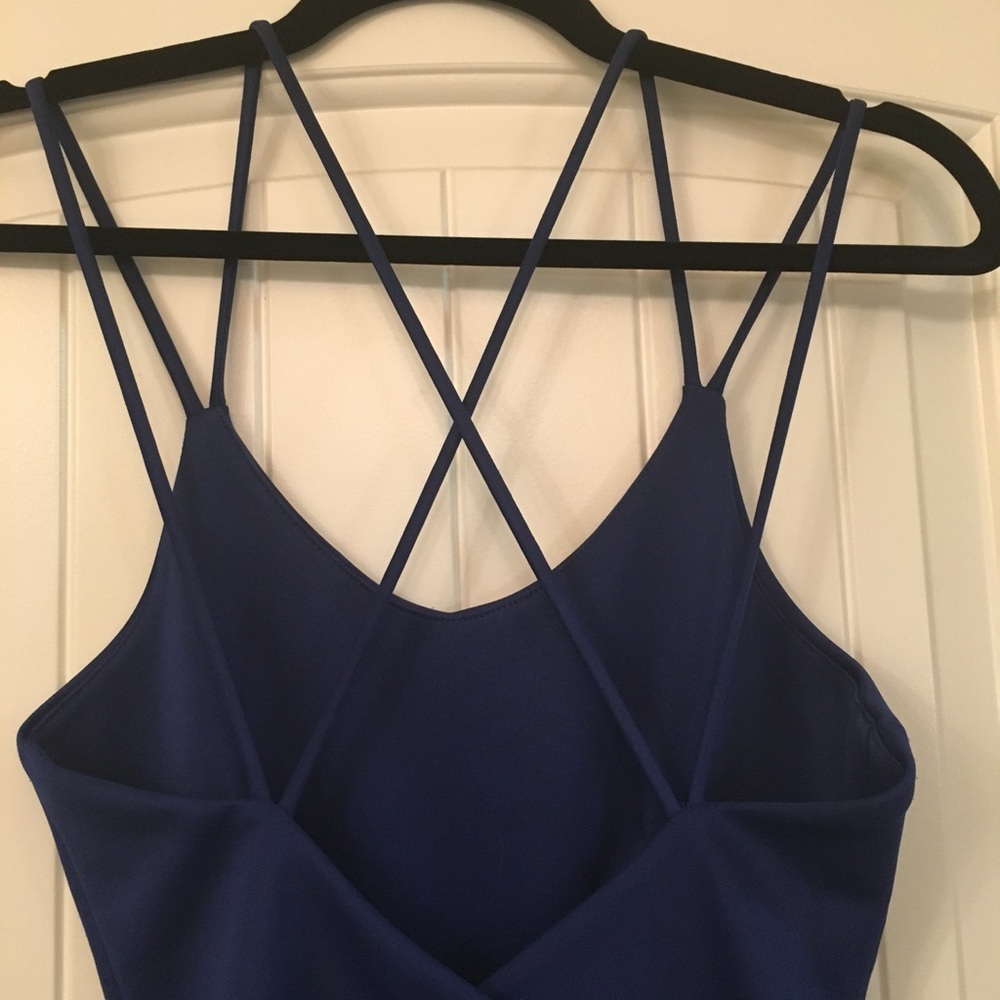 Strappy Blue Skater Dress